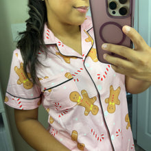 Load image into Gallery viewer, Pink Gingerbread Pj’s
