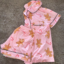 Load image into Gallery viewer, Pink Gingerbread Pj’s
